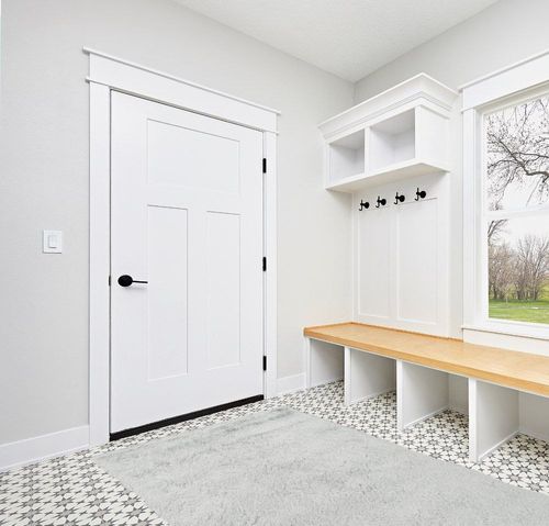 Paris Shag Collection 5' x 8' Sage in White Modern Entryway