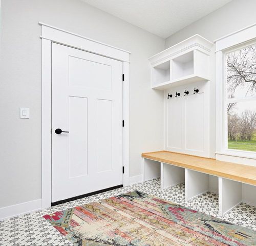 Multi Shabby Chic Living Room, Bedroom, Playroom, Dining Room, Nursery Room Area Rug in White Modern Entryway