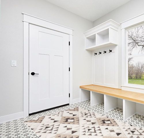 Ivory/Brown Shag & Flokati Non shedding Living Room Area Rug in White Modern Entryway