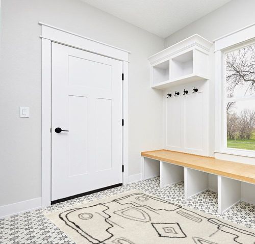Beige Area Rug Foundry Select Rug Size: Rectangle 5'3" x 7'7" in White Modern Entryway