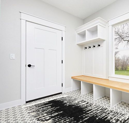 Knupp Abstract Black/White Area Rug Trent Austin Design Rug Size: Rectangle 5'3" x 8' in White Modern Entryway