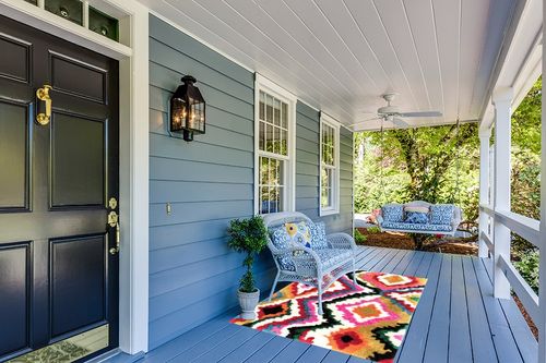 nuLOOM Handmade Carnival Abbey Shaggy Area Rug, 4x6, Multi in Light Blue Patio