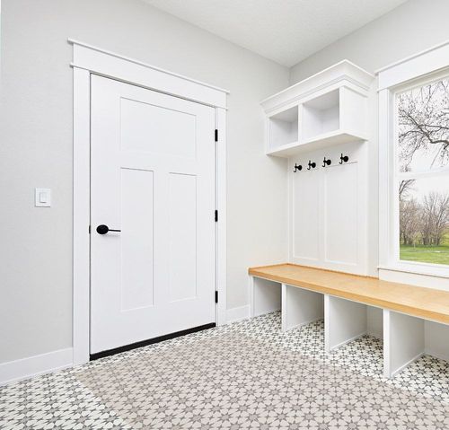 nuLOOM Ago Geometric Wool Area Rug, 5x8, Cream in White Modern Entryway