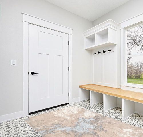 nuLOOM Cyn Contemporary Abstract Area Rug, 5x8, Beige in White Modern Entryway
