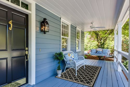 SAFAVIEH Courtyard Collection Accent Rug - 4' x 5'7", Black & Beige, Trellis Design, Non-Shedding & Easy Care, Indoor/Outdoor & Washable-Ideal for Patio, Backyard, Mudroom (CY6918-226) in Light Blue Patio