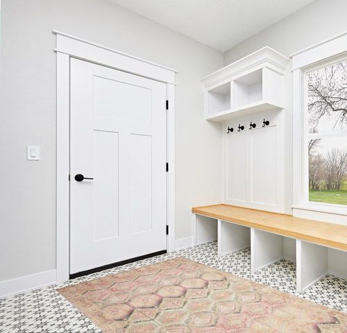 Loloi II Layla Collection LAY-17 Pink/Lagoon, Traditional 5'-0" x 7'-6" Area Rug in White Modern Entryway