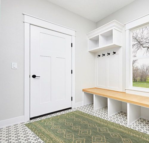 nuLOOM Serna Moroccan Indoor/Outdoor Area Rug, 5x8, Sage in White Modern Entryway