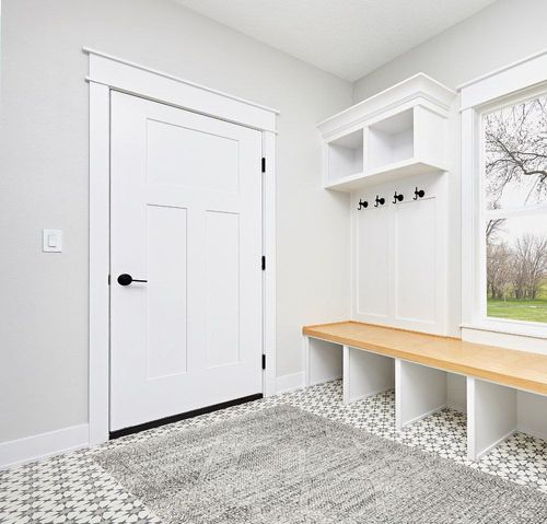 nuLOOM Abstract Tribal Machine Washable Area Rug, 5x8, Grey in White Modern Entryway