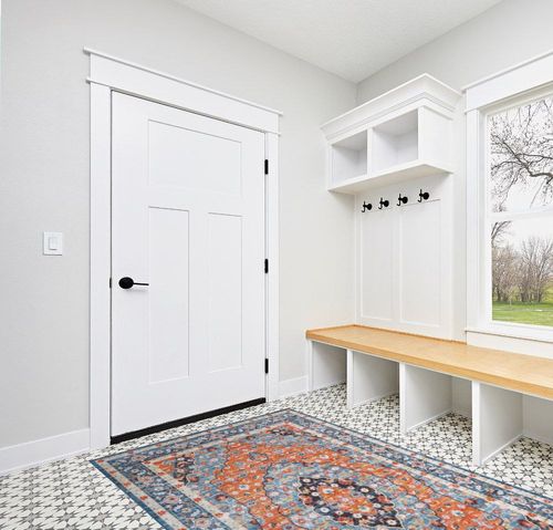 IMINROME Persian Rugs for Living Room, Vintage Rugs for Bedroom, Home, Office, Oriental Rug, 5 x 8 in White Modern Entryway