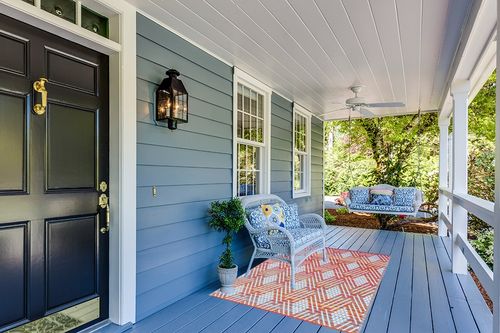 TAKSHA Vertex Orange Outdoor Rug 4' x 6' Outdoor Plastic Straw Rug, Waterproof Outdoor Rug, Washable and Reversible, Indoor Outdoor Rug for Deck and Patio, Rustic Rug for Camping in Light Blue Patio