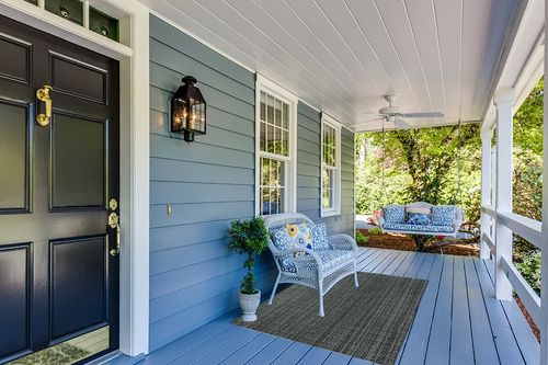 Seavish 4X6 Area Rug Entryway Rug Cotton Woven Rug Grey Washable Rug Outdoor Rug Patio Rugs Accent Rug Front Door Floor Mat Rug Throw Rugs for Laundry Kitchen Bedroom Living Room in Light Blue Patio