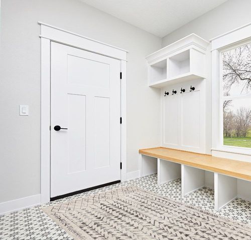 JONATHAN Y MOH210A-5 Ziri Moroccan Geometric Indoor Farmhouse Area-Rug Bohemian Minimalistic Easy-Cleaning Bedroom Kitchen Living Room Non Shedding, 5 X 8, Cream,Gray in White Modern Entryway