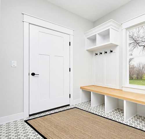 nuLOOM Elijah Farmhouse Seagrass Area Rug, 5' x 8', Black in White Modern Entryway