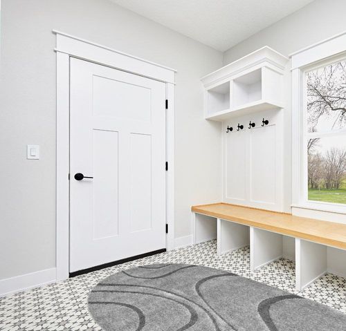 nuLOOM Carolyn Modern Shag Area Rug, 5' x 8' Oval, Dark Grey in White Modern Entryway