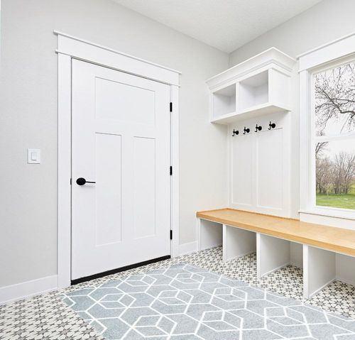 Eyely UES101C-5 Supersoft Tumbling Blocks Modern Geometric Indoor Area Rug Modern, Contemporary, Casual, Bedroom, Kitchen, Living Room, Easy-Cleaning, Non-Shedding, 5 X 8, Light Blue/White in White Modern Entryway