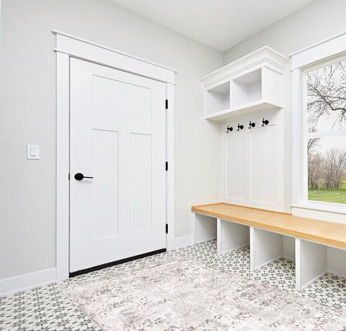 Unique Loom Eos Collection Area Rug - Borealis (5' 3" x 8' Rectangle, Stone Gray/ Ivory) in White Modern Entryway