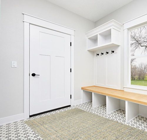 Loloi Chris Loves Julia Polly 5'-0" x 7'-6" Area Rug in Blue/Sand - Large Neutral Area Rug, Unique Patterned Rug for Living Room, Bedroom, Dining Area, Home Office in White Modern Entryway