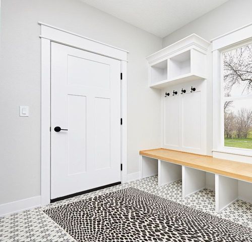 Unique Loom Outdoor Collection Area Rug - Cape Town (5' 3' x 8' Rectangle, Black/ Ivory) in White Modern Entryway