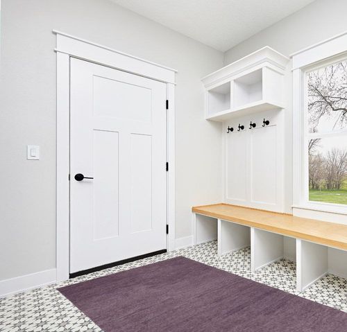 SAFAVIEH Himalaya Collection Area Rug - 5' x 8', Purple, Handmade Wool, Ideal for The Living Room, Bedroom, Dining Room (HIM451V-5) in White Modern Entryway