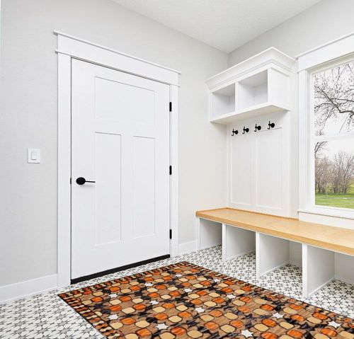 SAFAVIEH Aspen Collection Area Rug - 5' x 8', Light Yellow & Orange, Handmade Boho Wool, Ideal for High Traffic Areas in Living Room, Bedroom (APN128D) in White Modern Entryway