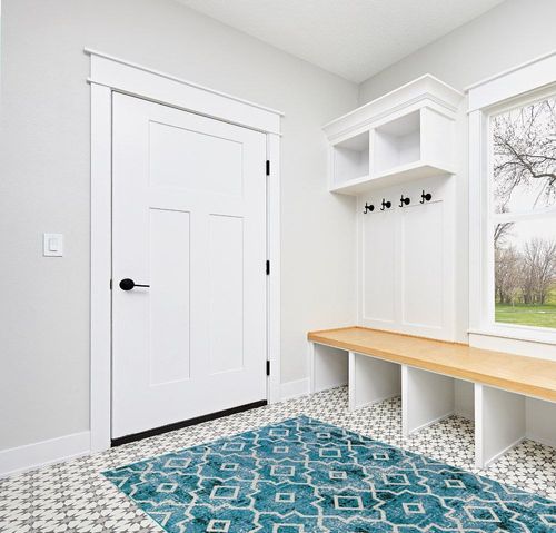 Wonnitar Moroccan Machine Washable Area Rug in White Modern Entryway