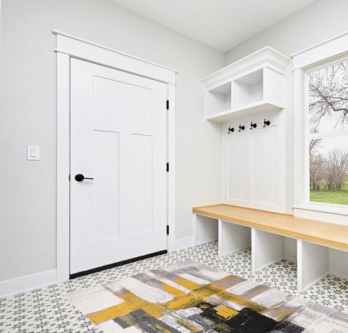 Gold Modern Stain Resistant Living Room Area Rug in White Modern Entryway
