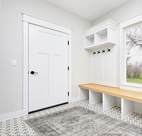 ‎Charcoal ‎Bohemian ‎Stain Resistant ‎Living Room ‎Area Rug in White Modern Entryway