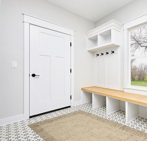 Tufted Wool Beige Area Rug Dovecove Rug Size: Rectangle 5'3" x 7'3" in White Modern Entryway