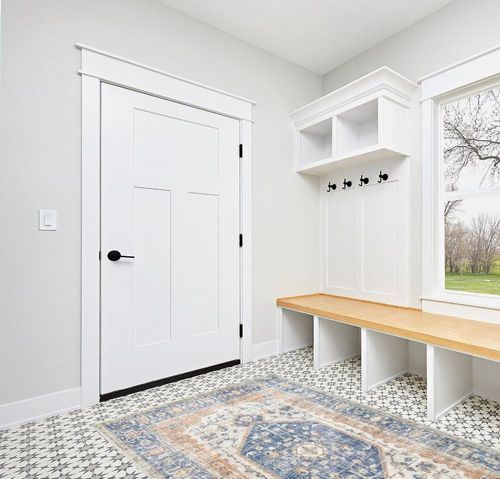 Caramont Blue Area Rug World Menagerie Rug Size: Rectangle 5' x 7'5" in White Modern Entryway