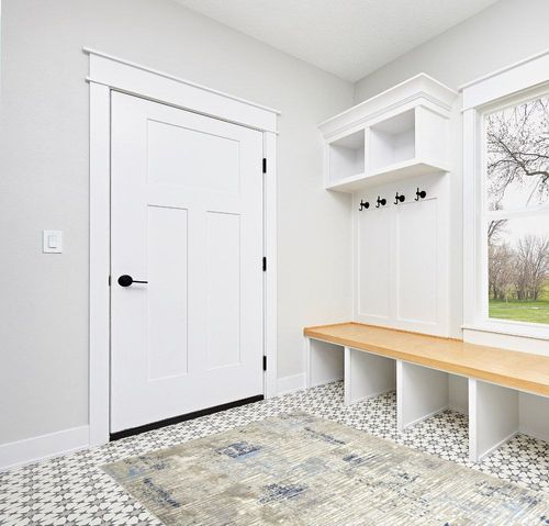 Home Dynamix Melrose Lorenzo Area Rug, 5x7, Gray/Blue in White Modern Entryway