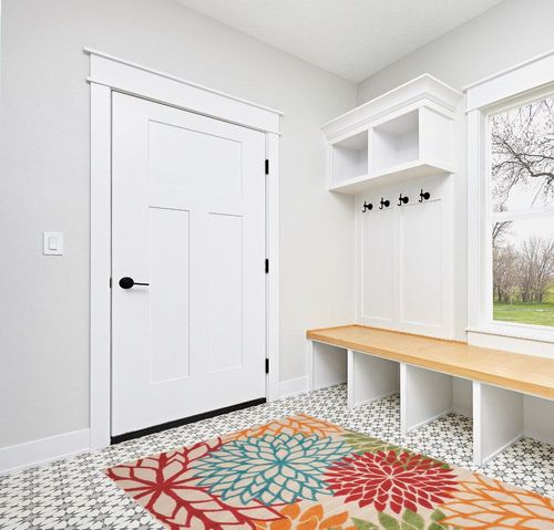 Nourison Aloha Indoor/Outdoor Green 5'3" x 7'5" Area-Rug, Tropical, Botanical, Easy-Cleaning, Non Shedding, Bed Room, Living Room, Dining Room, Deck, Backyard, Patio (5x7) in White Modern Entryway