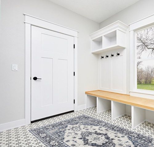 Area Rug Living Room Rugs: 5x7 Large Machine Washable Boho Carpet Vintage Medallion Floral Indoor Non Slip Decor Carpets for Under Dining Table Bedroom Farmhouse Nursery Home Office Blue in White Modern Entryway