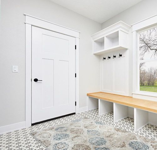 Home Dynamix Boho Andorra Transitional Damask Area Rug, Ivory/Navy Blue, 5'2"x7'2" in White Modern Entryway