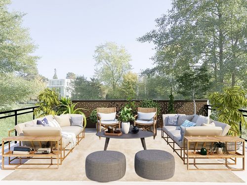 2.5-inch Thick Accent Rug in Scandinavian Modern Patio