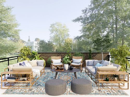 VK Living Washable Rug in Scandinavian Modern Patio