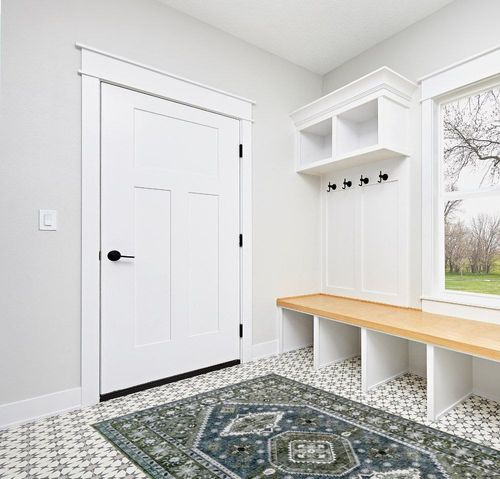 Rofee Living Boho Area Rug 5x7 Washable Olive Green Blue Vintage Distressed Soft Accent Floor Carpet for Living Room Bedroom in White Modern Entryway
