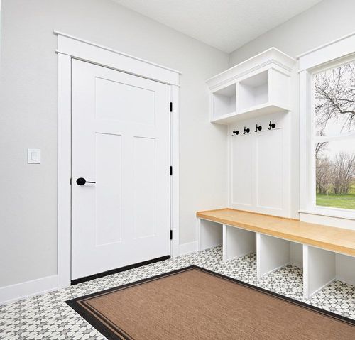 Gertmenian Indoor Outdoor Area Rug, Classic Flatweave, Washable, Stain & UV Resistant Carpet, Deck, Patio, Poolside & Mudroom, 5x7 Ft Standard, Simple Border, Black Tan, 21490 in White Modern Entryway