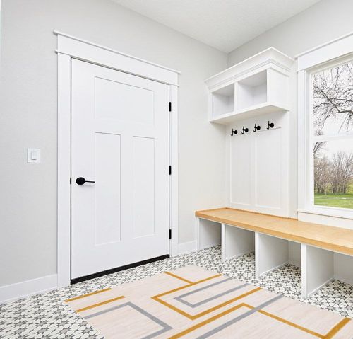 Well Woven Good Vibes Fiona Gold Modern Geometric Lines 5'3" x 7'3" 3D Texture Area Rug, 5 ft 3 in x 7 ft 3 in White Modern Entryway
