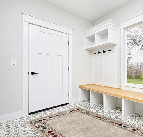 Antep Rugs Alfombras Modern Bordered 5x7 Non-Skid (Non-Slip) Low Profile Pile Rubber Backing Indoor Area Rugs (Beige, 5' x 7') in White Modern Entryway