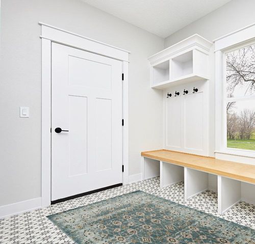 LUXE WEAVERS Bohemian Floral Blue 5x7 Area Rug, Non-Shedding Vintage Living Room Carpet in White Modern Entryway
