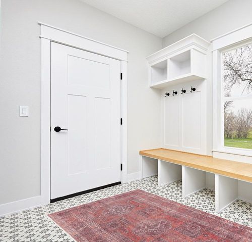 Adiva Rugs Machine Washable Area Rug with Non Slip Backing for Living Room, Bedroom, Bathroom, Kitchen, Printed Vintage Home Decor, Floor Decoration Carpet Mat (RED/Brown, 5' x 7') in White Modern Entryway