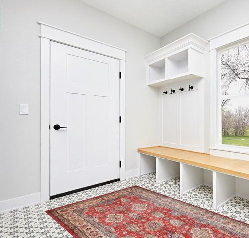 Nourison Fulton Persian Red 5' x 7' Area -Rug, Easy -Cleaning, Non Shedding, Bed Room, Living Room, Dining Room, Kitchen (5x7) in White Modern Entryway