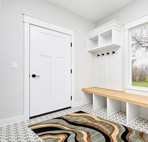 Well Woven Barclay Collection Nirvana Waves Multi Blue 5x7 Area Rug - for Living Room, Bedroom, and Dining Room in White Modern Entryway