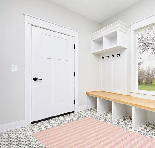 Safavieh Hampton Htn231S Terracotta Rug in White Modern Entryway