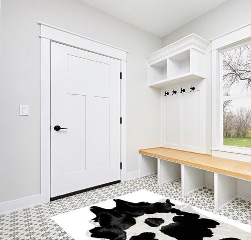 Black and White Cowhide Rug Natural Cow Skin Cow Hide Leather Area Rug Hair On, Large 5 ft X 6 ft Premium Black White Shed Free Natural Hide in White Modern Entryway