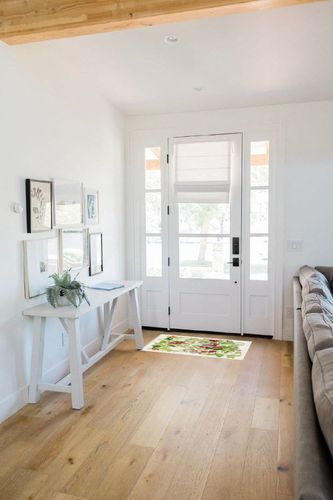 Christmas Area Rug for Living Room, Rectangular Indoor Carpet - 2' x 3', Xmas Pine Needle Green Leaf Red Berry Watercolor Non-Skid Bathroom Mat Kitchen Runner Rugs for Bedroom in White Scandinavian Entryway