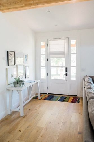 ‎Contemporary ‎Stain Resistant, Fade resistant, Durable, Washable Rug in White Scandinavian Entryway