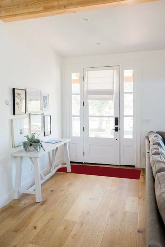 Machine Washable Modern Solid Design Non-Slip Rubberback 2x5 Traditional Runner Rug for Hallway, Kitchen, Bedroom, Entryway, 20" x 59", Red in White Scandinavian Entryway