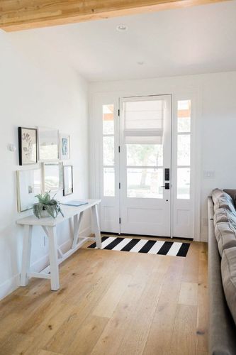 CAINANEL Black and White Striped Outdoor Rug 27.5X 43 inches Front Door Mat Hand-Woven Cotton Indoor/Outdoor for Layered Mats,Welcome Mat, Porch,Farmhouse,Kitchen,Entry Way in White Scandinavian Entryway