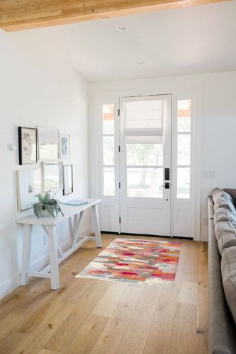 Contemporary POP Modern Abstract Brushstroke Cream/Pink 3 ft. x 5 ft. in White Scandinavian Entryway